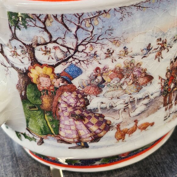 Vintage Sadler Twelve Days of Christmas - Merry Christmas Teapot - Picture 6 of 13